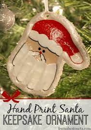 Hand Print Santa Keepsake Ornament From Abcs To Acts Christmas Crafts Christmas Crafts For Kids Christmas Ornaments