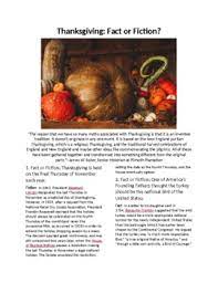 Spending time with family, watching football, and eating an if you've ever wondered which came first, the bird or the egg country, we have a definitive answer: Thanksgiving Fact Or Fiction Worksheets Teaching Resources Tpt