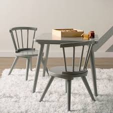 Justine Windsor 3 Piece Table And Chair Set By Delta Kids Table Chair Set Kids Table And Chairs Round Table And Chairs