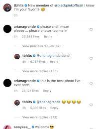 7 @ midnight female, instagram, women, victoria,. Ariana Grande Wanted To Be Photoshopped In A Photo Of Blackpink