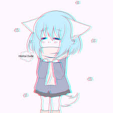 Wolfychu Cute Anime Chibi Cartoon Art Styles Blue Anime