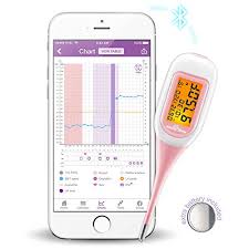 easy home smart basal thermometer large screen and backlit fsa eligible period tracker with premom ios android auto bbt sync charting