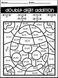 Easter Color By Code Double Digit Addition And Subtraction With Regro Addition Coloring Worksheet Math Coloring Worksheets Coloring Worksheets For Kindergarten