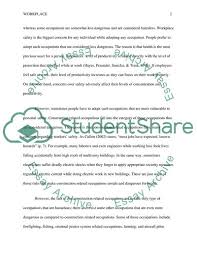 What does workplace safety mean what does it envolve ? Definition And Meaning Of Workplace Safety Research Paper