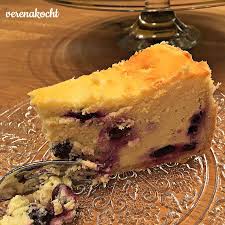Topfen Heidelbeer Torte Oder Quark Blaubeer Torte Oder Kasekuchen Mit Blaubeeren Verenakocht