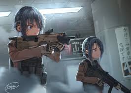 Share the best gifs now >>> Anime Girls Anime Guns Machine Gun Hd Wallpaper Wallpaperbetter