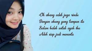 Download lagu mp3 & video: Lirik Lagu Balasan Adek Berjilbab Ungu Lirik Plus