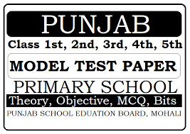 Pseb Class 1st 2nd 3rd 4th 5th Model Paper 2020 Download Latest Model Question Paper Class Math Questions