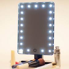 Pop Up Battery Powered Cosmetic Led Light Mirror With Magnifying Mirror Walmart Com Magnifying Mirror Mirror With Lights Led Mirror