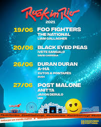 Rock in rio is a recurring music festival originating in rio de janeiro, brazil. Rock In Rio Lisboa Anuncia Jason Derulo E Confirma Post Malone Duran Duran A Ha E Bush No Cartaz De 2021