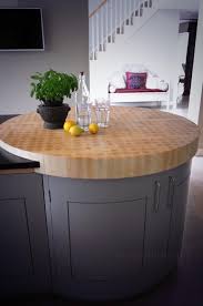 Our Round End Island Cabinet With Circular Butchers Block Chopping Board Tricky Craftsmanship Beauti Round Kitchen Island Kitchen Pantry Design Kitchen Design