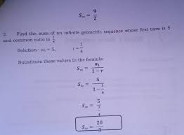 Calculate a2 by plugging in 2 for n. Assessment 1 Infinity Solve For The Specified Chegg Com