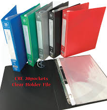 Bindermax easizip clear holder refill with white edge w98r. Cbe A4 Clear Holder Refillable File 20 Pockets 4 Ring Binder 402a Lazada