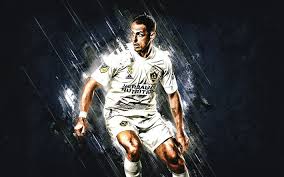 Enter & enjoy it now! Download Wallpapers Chicharito Javier Hernandez Los Angeles Galaxy Mexican Footballer Portrait Mls Blue Stone Background La Galaxy For Desktop Free Pictures For Desktop Free