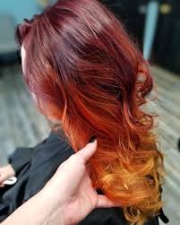 In A World Full Of Roses Be A Sunflower Hair Hairstyle Color Haircolor Haircut Vibrant Colorful Hair Color Options Orange Ombre Hair Curly Hair Styles