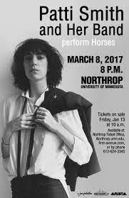 Original us pressings were released on light blue 'arista records' labels, some versions have 'horses' printed in white lettering on. Patti Smith And Her Band Perform Horses Events Calendar The Current