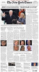 I've written before about transparency and how it's a superpower in terms of leadership. Preview Of The Front Page Of The New York Times Edition For January 20 2021