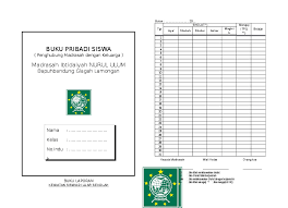 Contoh format buku piket harian guru paud tk kober tpa cuitan dokter. Doc Buku Pribadi Siswa Madrasah Ibtidaiyah Nurul Ulum Siti Aminah Academia Edu