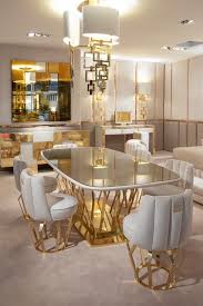 Two main dining rooms, a buffet and specialty restaurant, fish tavern. High End Brass Oval With Bronze Crystal Dining Table Signature Fertini Dining Room Design Luxury Luxury Dining Tables Dining Table Design Modern