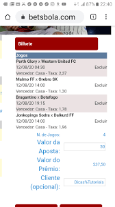 Todos os dias traremos os melhores bilhetes para você fazer as suas apostas esportivas. Bilhete Pronto Para Amanha 12 08 2020 Tutorial E Dicas Facebook