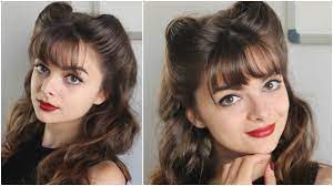 In our first french hairstyle tutorial mara lafontan shares with parisian vibe her secrets on how to style your bangs (fringe). Pin Up Hairstyle Bangs Victory Rolls Tutorial Youtube