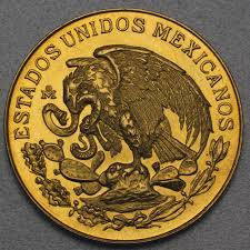 Zu sehen ist ein adler, der auf einem kaktus sitzt sowie eine schlange und der schriftzug estados unidos mexicanos (vereinigte mexikanische staaten). Mexikanische Centenario Goldmunzen Goldpesos Verkaufen Esg