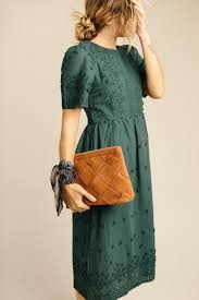 Madde Embroidered Dress In Emerald Dress Casual Dresses For Women Embroidered Dress Casual Dress
