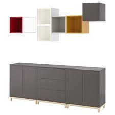 Eket Schrankkombination Fur Wandmontage Weiss Eicheneff Wlas Ikea Deutschland Ikea Regal Ikea Flexible Mobel