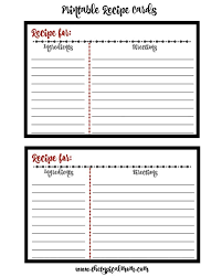 Printable Recipe Cards Printable Recipe Cards Recipe Cards Template Recipe Cards