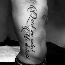 Tattoos on the ribs are very common amongst men as well as women. 40 Rib Quote Tattoo Designs For Men Reminder Ink Ideas