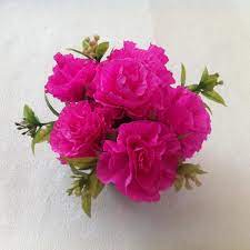 Diy Crepe Paper Carnation Flower Beautiful Centerpiece Flower Idea Createsie Tissue Paper Flowers Diy Paper Flowers Tutorial Paper Flower Tutorial