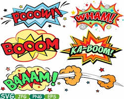 Comic Book Superheroes Clipart Pop Art Text Props Speech Bubble Party Hero 275s