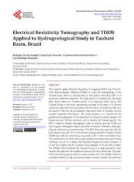 Pdf Electrical Resistivity Tomography And Tdem Applied To