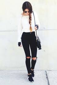Black Outfit Black Nikes Outfits Invierno Fashion Outfits For Teens