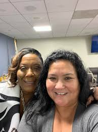 Becky Lambert Smithand Chris Pettijohn. The bench for Mrs Sibley at the  credit union.