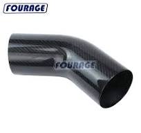 High Strength 3K Twill Real Carbon Fiber Bent Tube 45 Degree Elbow Bent Pipe