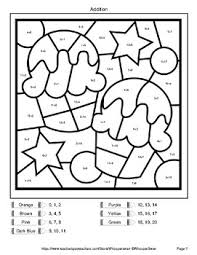 Free addition coloring pages to print for kids. Addition Up To 20 Color By Number Coloring Pages Birthday By Whooperswan