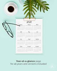 Printable Calendar 2019 2020 2018 Desk Calendar Pdf Download Etsy Printable Calendar Printable Desk Calendar Monthly Calendar Printable