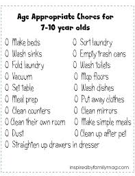 Age Appropriate Chores For Kids Age Appropriate Chores For