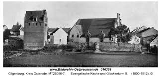 Gilgenburg Evangelische Kirche Und Glockenturm Eastern Province Painting Views