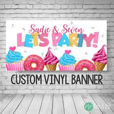 Personalized Birthday Banners For Adults Let S Party Banner Summer Birthday Party Ice Cream Etsy Summer Birthday Party Party Banner Birthday Invitations Kids