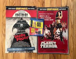GRINDHOUSE 2POSTERS DEATH PROOF PLANET TERROR + KILL BILL VOL 1 VOL 2  Blu-ray