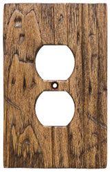 Barnwood Style O1 Outlet Cover Shown In Color Rustic Barn Hand Carved Www Rusticwoodstudio Com Lodge Decor Rustic Switch Plates Barn Wood