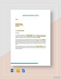 Job Invitation Letter Template Free Pdf Google Docs Word Apple Pages Template Net Letter Template Word Personal Reference Letter Professional Reference Letter