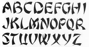 Asian Font Google Search Ninja Font Asian Font Alphabet In Different Fonts