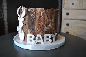 Oh Deer Rustic Theme Baby Shower Cake Www Sugarbeesweets Com Deer Baby Shower Cake Hunting Baby Shower Cake Baby Shower Cupcakes For Boy