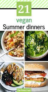21 Light Vegan Summer Dinner Recipes For Hot Days Summer Recipes Dinner Vegan Recipes Healthy Clean Eating Vegan