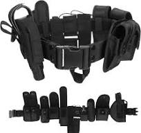 Kyrio Système d'équipement modulaire Ceinture Tactique avec Pochettes  Ceinture de Service Tactique avec étui pour Composants pour la Chasse de ...