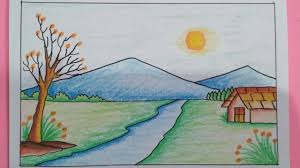 Menggambar adalah kegiatan membuat imajinasi, memakai banyak. Cara Menggambar Pemandangan Gunung Scenery Drawing Youtube