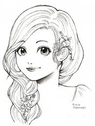 Rapunzel Tangled Girly Drawings Art Drawings Sketches Simple Girl Drawing Sketches